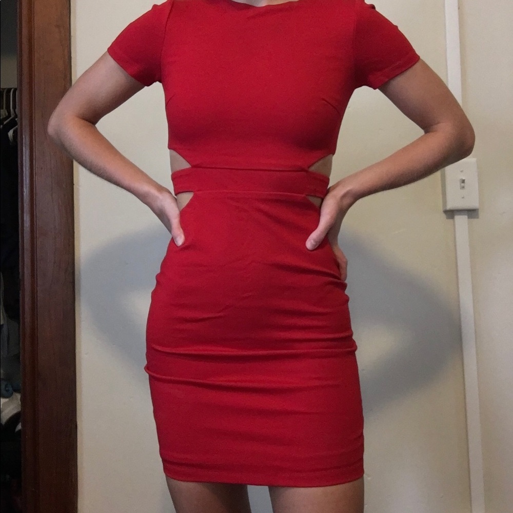 Lulus red body on dress